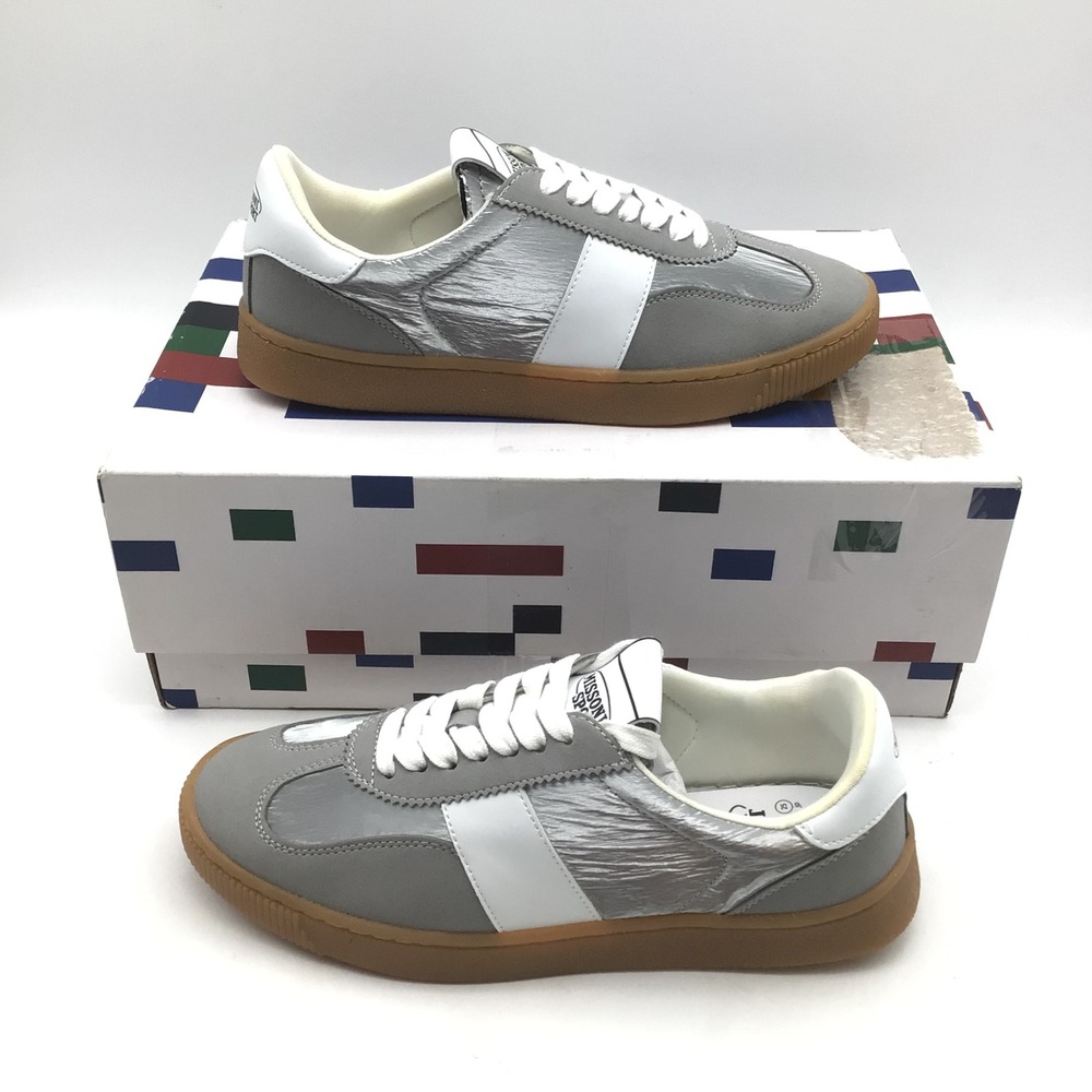 Missoni Sport‎ Retro Sneakers Womens Size 8.5 Silver Gum Sole Low Top NEW